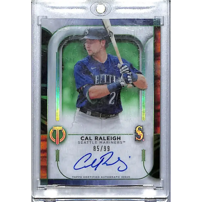 2022 Topps Tribute Green #TA-CR Cal Raleigh NM-MT Auto 85/99 Seattle Mariners - Baseball Card Single