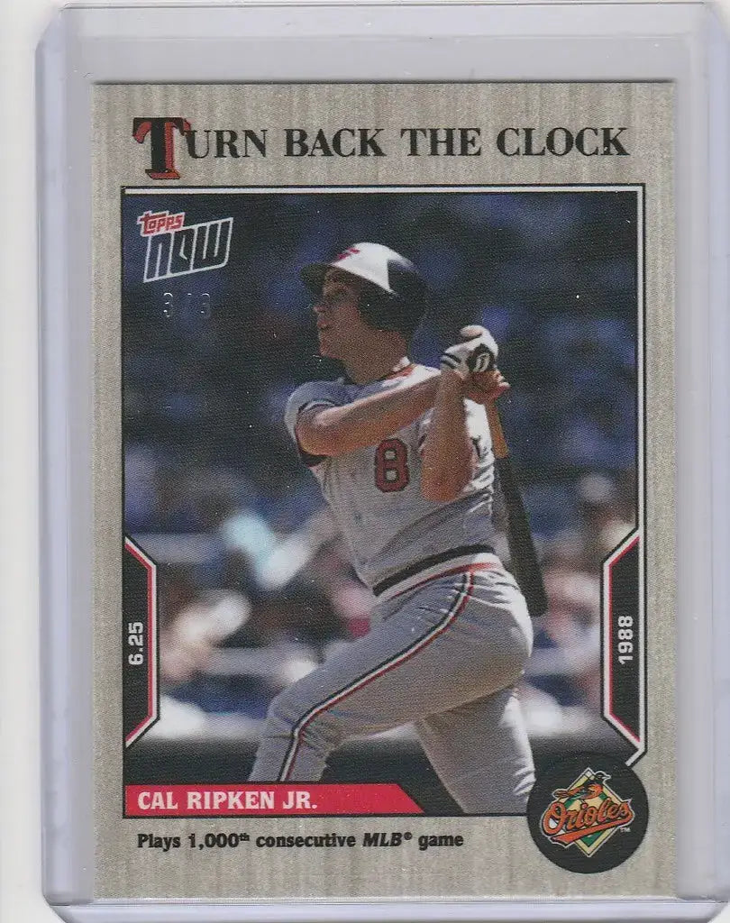 2022 TOPPS TURN BACK THE CLOCK ASH PARALLEL #87 CAL RIPKEN JR ORIOLES 3/3
