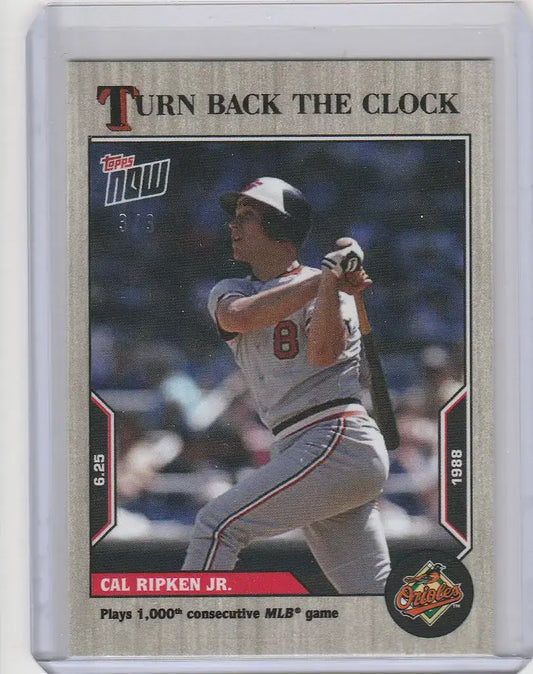 2022 TOPPS TURN BACK THE CLOCK ASH PARALLEL #87 CAL RIPKEN JR ORIOLES 3/3 - Baseball Card Single