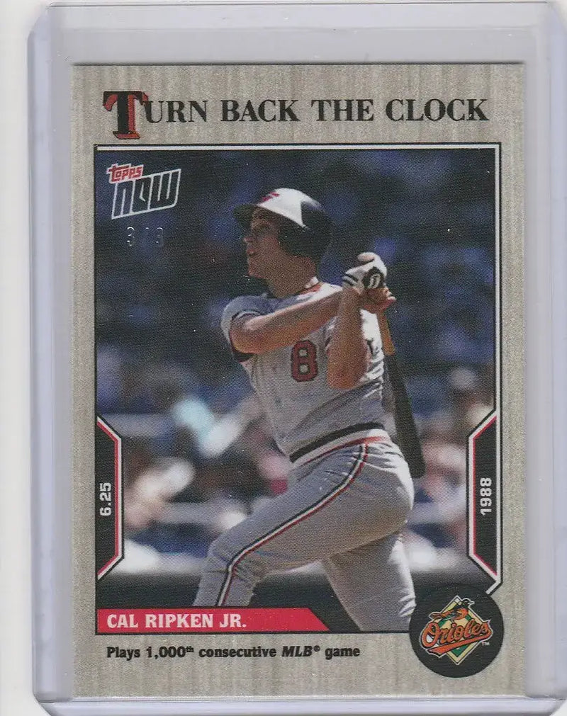 2022 TOPPS TURN BACK THE CLOCK ASH PARALLEL #87 CAL RIPKEN JR ORIOLES 3/3
