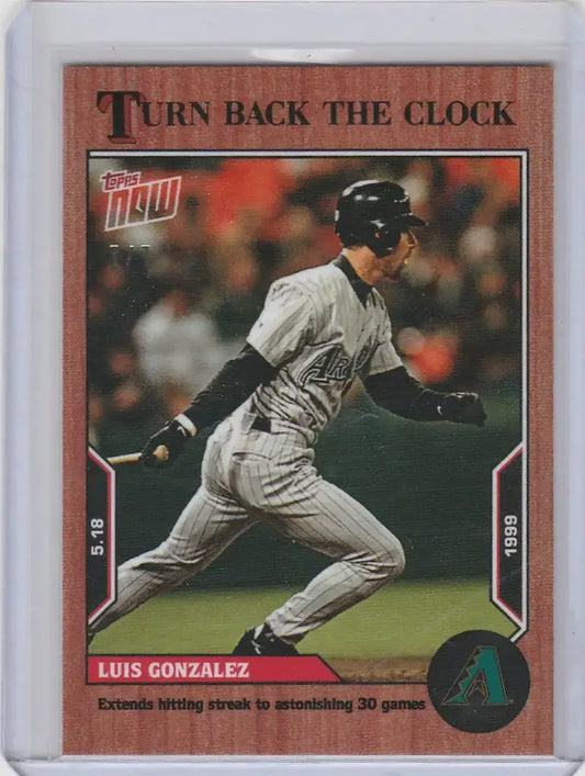 2022 TOPPS TURN BACK THE CLOCK CHERRY PARALLEL #49 LUIS GONZALEZ ARIZONA 7/7 - Baseball Card Single