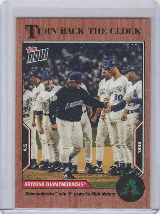 2022 TOPPS TURN BACK THE CLOCK CHERRY PARALLEL #6 ARIZONA DIAMONDBACKS 5/7 - Baseball Card Single