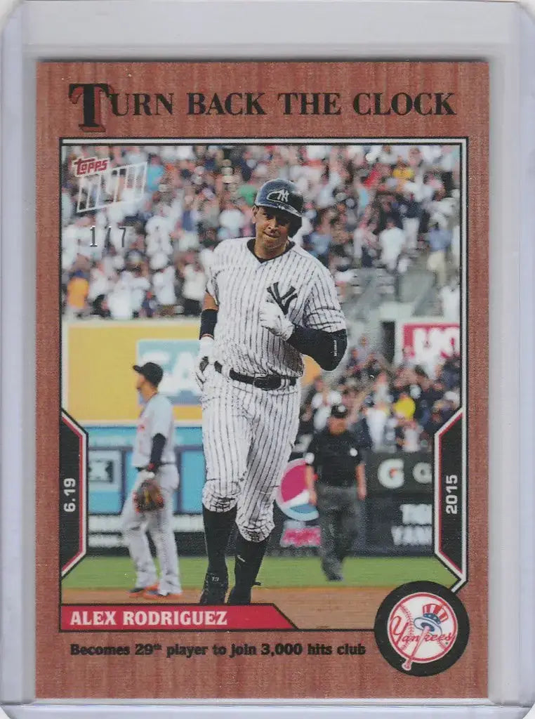 2022 TOPPS TURN BACK THE CLOCK CHERRY PARALLEL #81 ALEX RODRIGUEZ YANKEES 1/7