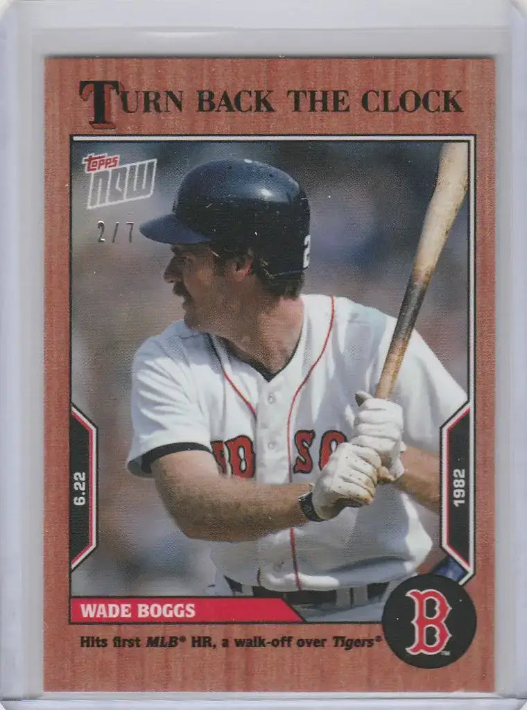2022 TOPPS TURN BACK THE CLOCK CHERRY PARALLEL #84 WADE BOGGS RED SOX 2/7
