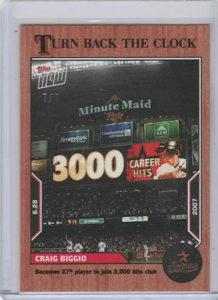 2022 TOPPS TURN BACK THE CLOCK CHERRY PARALLEL #90 CRAIG BIGGIO ASTROS 7/7