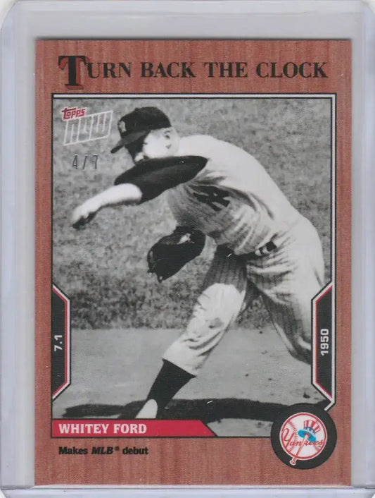 2022 TOPPS TURN BACK THE CLOCK CHERRY PARALLEL #93 WHITEY FORD YANKEES 4/7 - Baseball Card Single