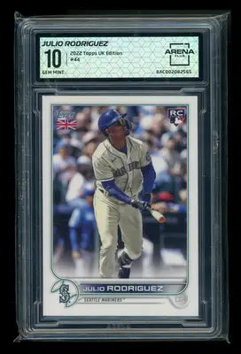 2022 Topps UK Edition Julio Rodriguez #44 RC Baseball Arena Club 10 - Baseball Card Single