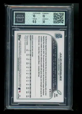 2022 Topps UK Edition Julio Rodriguez #44 RC Baseball Arena Club 10 - Baseball Card Single