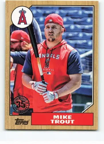 Original gloss 2022 Topps Update Mike Trout baseball card in pristine condition