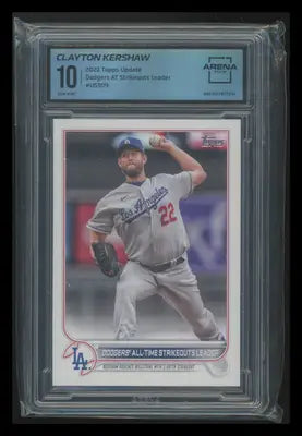 2022 Topps Update Clayton Kershaw #US309 Baseball Arena Club 10 - Baseball Card Single