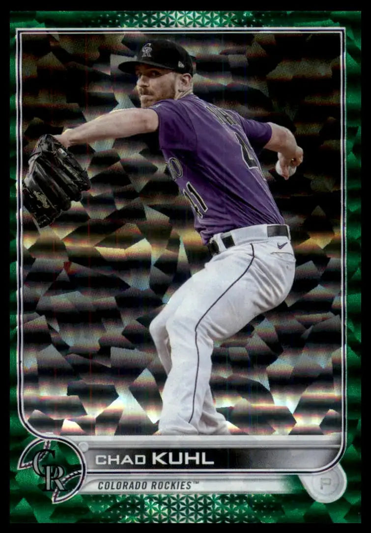 2022 Topps Update - Green Foil Chad Kuhl US71 /499 Colorado Rockies NM - Baseball Card Single