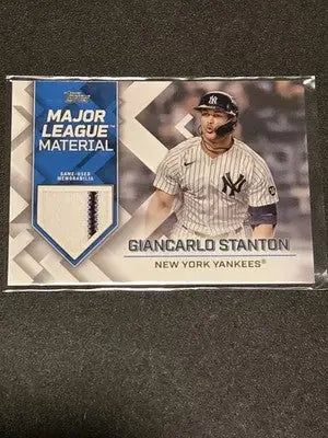 2022 Topps Update #MLM-GS Giancarlo Stanton Major League Material Relics - Baseball Card Single