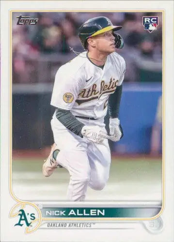 Original gloss 2022 Topps Update US117 Nick Allen baseball card rookie Athletics