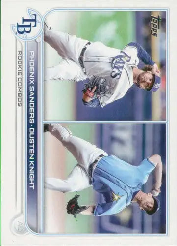 2022 Topps Update rookie baseball card featuring Dusten Knight and Phoenix Sanders with original gloss