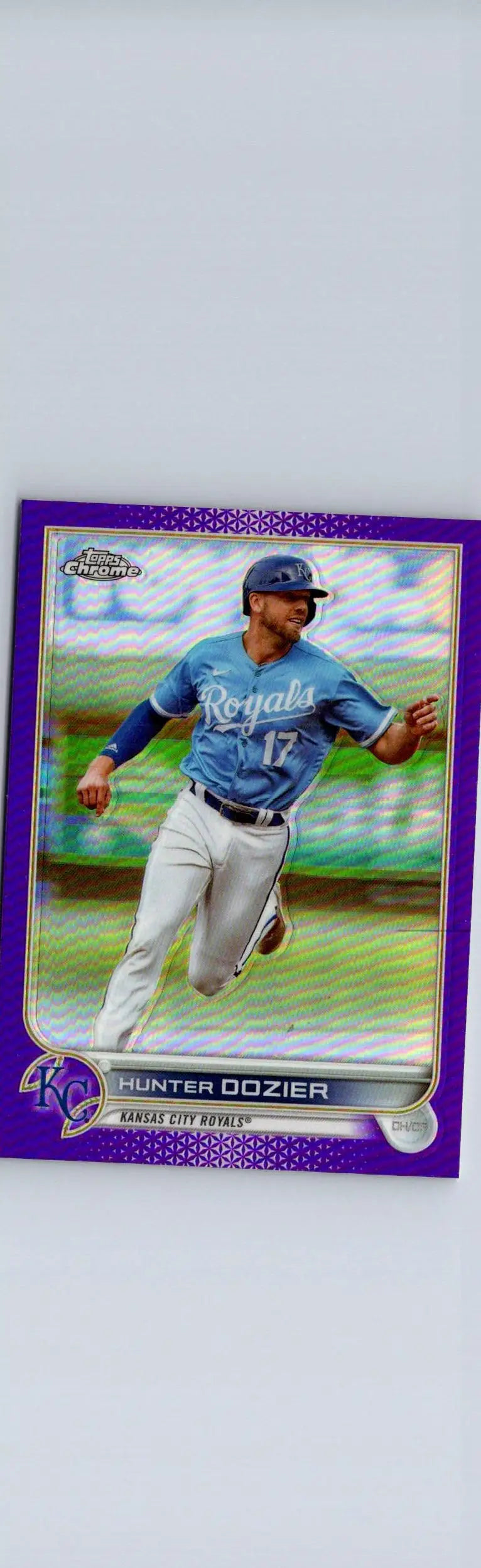 Hunter Dozier baseball card 2022 Topps Update US184 Hunter Dozier Purple collectible
