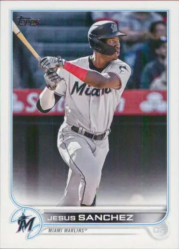 2022 Topps Update US197 Jesus Sanchez Marlins baseball card NM-MT ID 47144