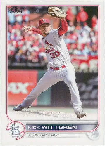 Baseball card featuring Nick Wittgren from 2022 Topps Update US202 series