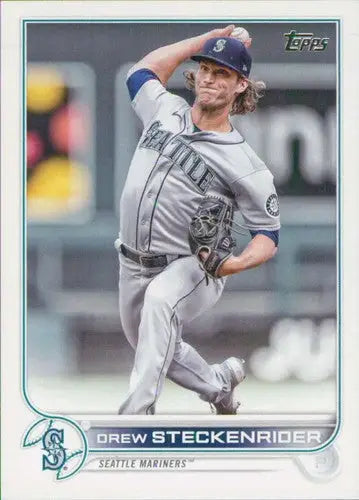 2022 Topps Update US205 Drew Steckenrider Mariners baseball card NM-MT ID 47391