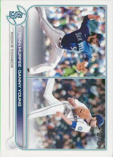 Baseball trading card US220 Danny Young and Penn Murfee rookie card NM-MT