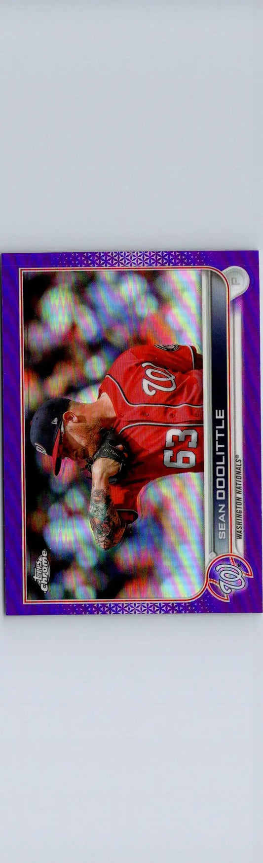 Purple baseball card featuring Sean Doolittle from 2022 Topps Update US226