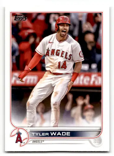 Baseball trading card of Tyler Wade from 2022 Topps Update US232 with original gloss