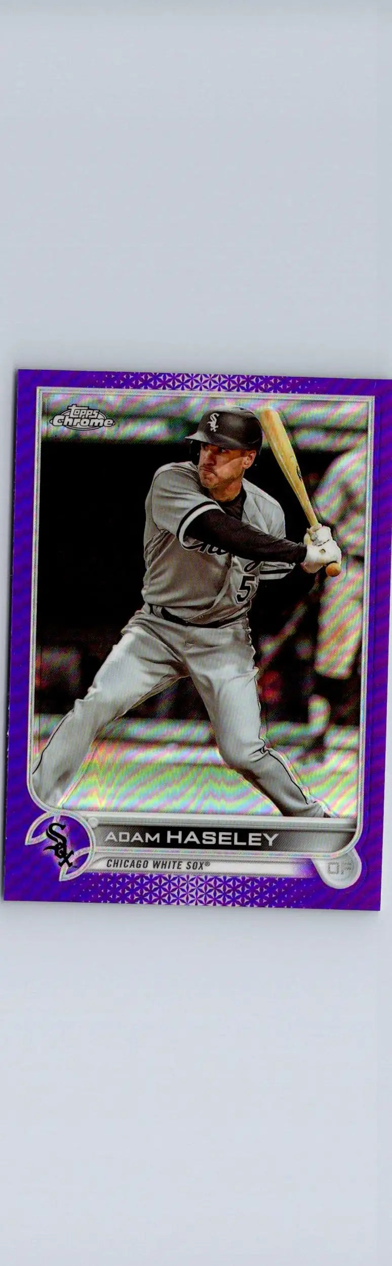 2022 Topps Update US237 Adam Haseley Purple baseball card featuring Adam Haseley