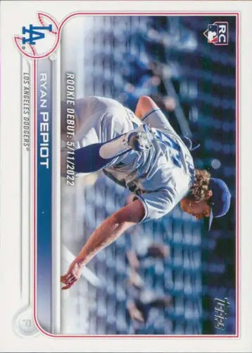 2022 Topps Update Ryan Pepiot rookie card with original gloss Dodgers ID 46534