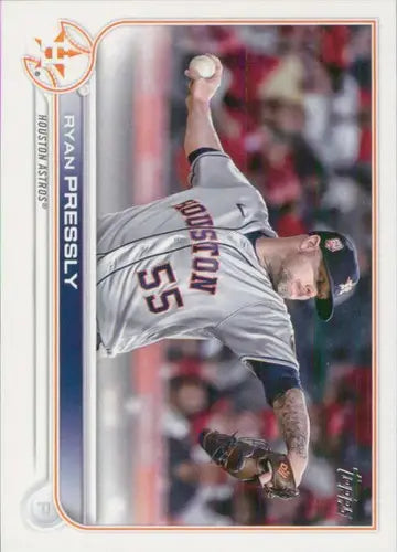 2022 Topps Update US264 Ryan Pressly baseball card Astros NM-MT