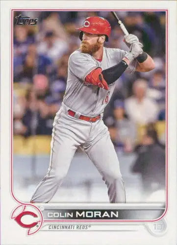 2022 Topps Update US28 Colin Moran Reds baseball card side view