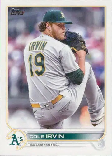 2022 Topps Update Cole Irvin baseball card with original gloss athletics ID 46539