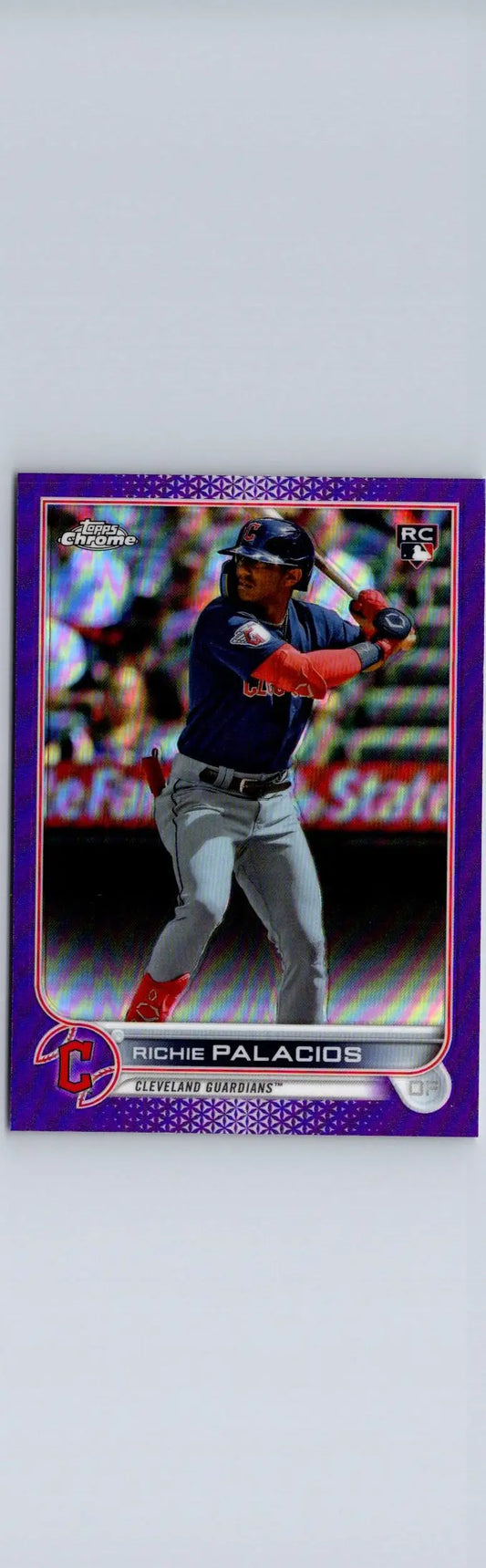 Purple Richie Palacios baseball card from 2022 Topps Update US308 Richie Palacios Purple