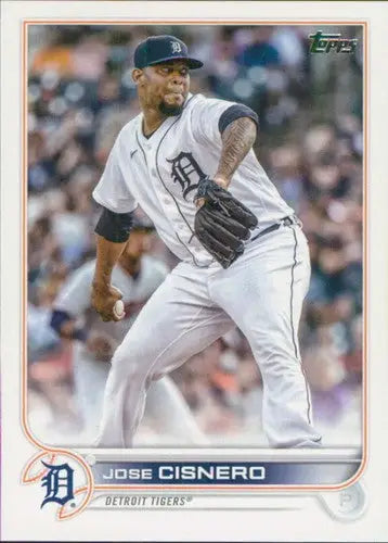 Baseball trading card of Jose Cisnero in Detroit Tigers uniform from Topps Update US31 Jose series