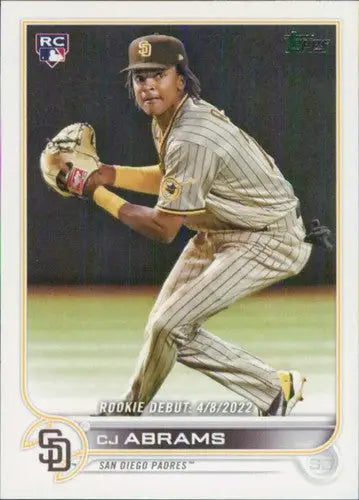 2022 Topps Update US327 CJ Abrams baseball card with original gloss Padres ID 47479