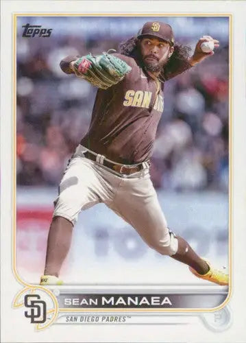 Baseball card featuring Sean Manaea in Padres uniform from 2022 Topps Update US48