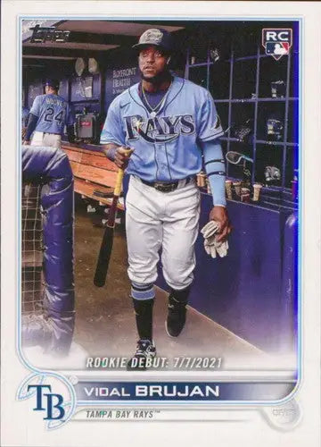 2022 Topps Update US8 Vidal Brujan Rays baseball card with NM-MT condition