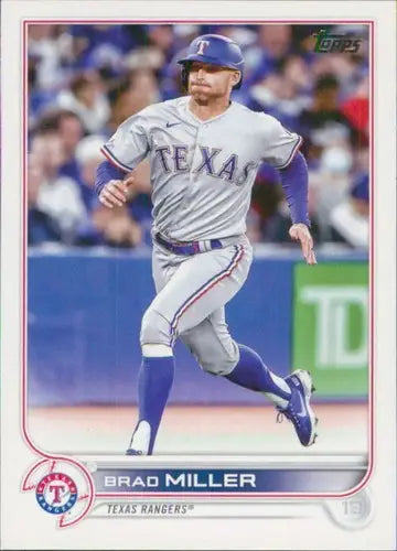 2022 Topps Update US91 Brad Miller baseball card Rangers NM-MT ID 47375
