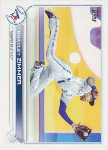 Original gloss baseball card US93 Bradley Zimmer Topps Update Blue Jays NM-MT