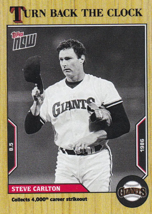 2022 TURN BACK THE CLOCK #128 STEVE CARLTON- SAN FRANCISCO GIANTS - Baseball Card Single