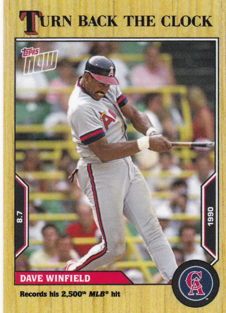 2022 TURN BACK THE CLOCK #130 DAVE WINFIELD- CALIFORNIA ANGELS - Baseball Card Single