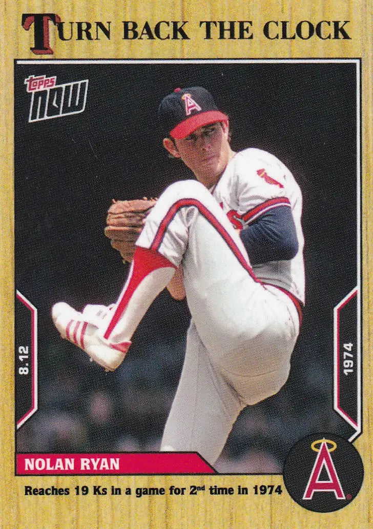 2022 TURN BACK THE CLOCK #135 NOLAN RYAN- CALIFORNIA ANGELS - Baseball Card Single