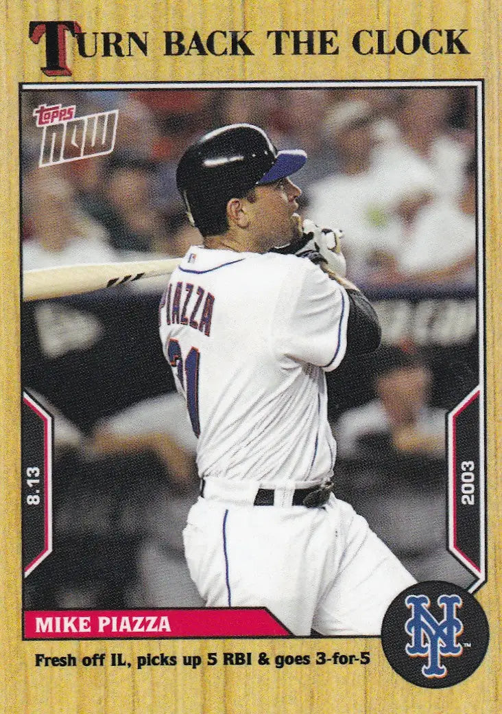2022 TURN BACK THE CLOCK #136 MIKE PIAZZA- NEW YORK METS - Baseball Card Single