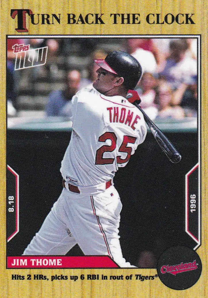 2022 TURN BACK THE CLOCK #141 JIM THOME- CLEAVELND GUARDIANS - Baseball Card Single
