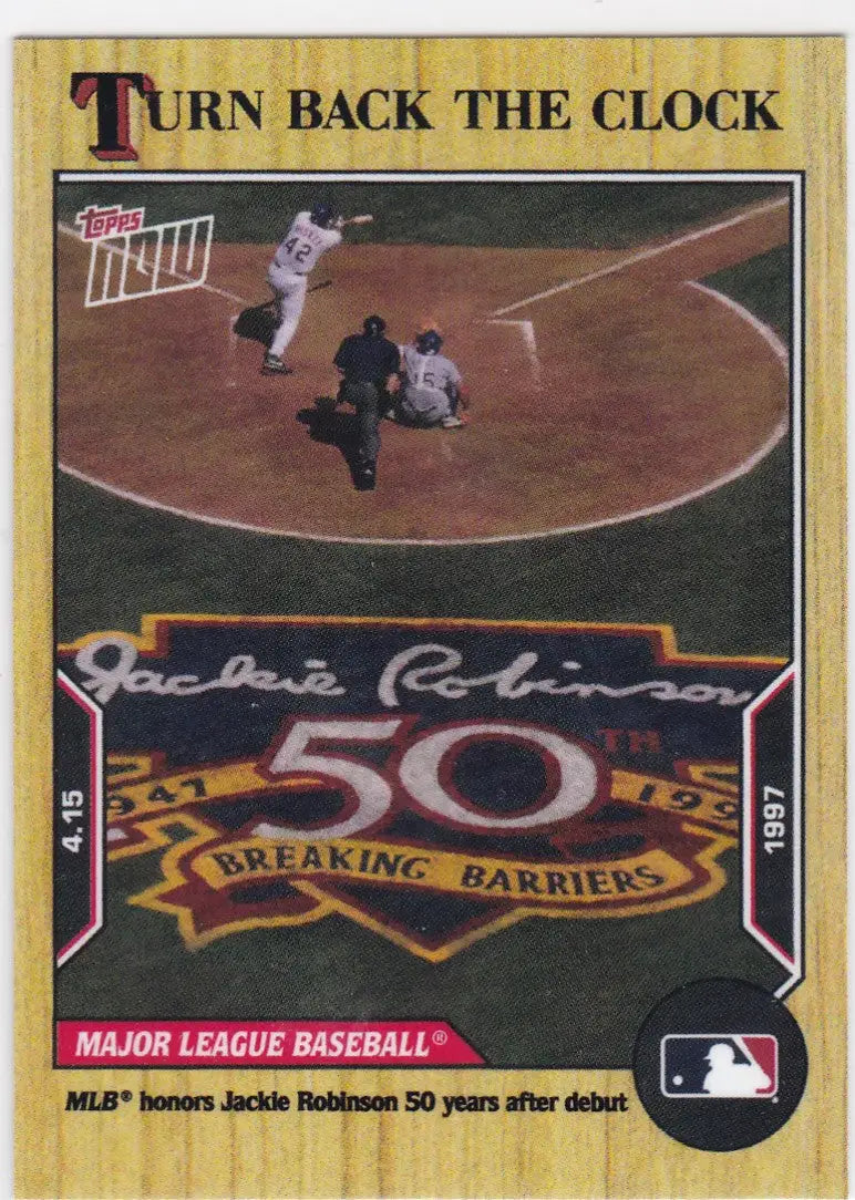 Baseball trading card honoring Jackie Robinson from 2022 TURN BACK THE CLOCK #16 MLB