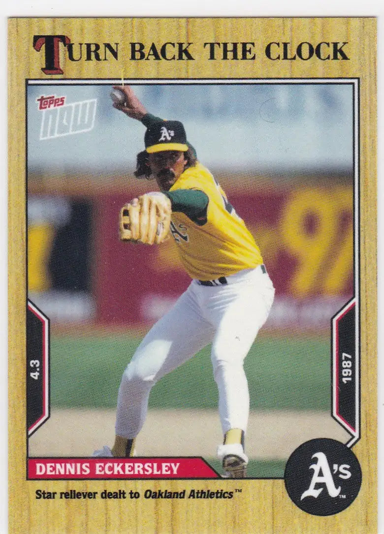 Baseball trading card of Dennis Eckersley Oakland Athletics from 2022 Turn Back the Clock series