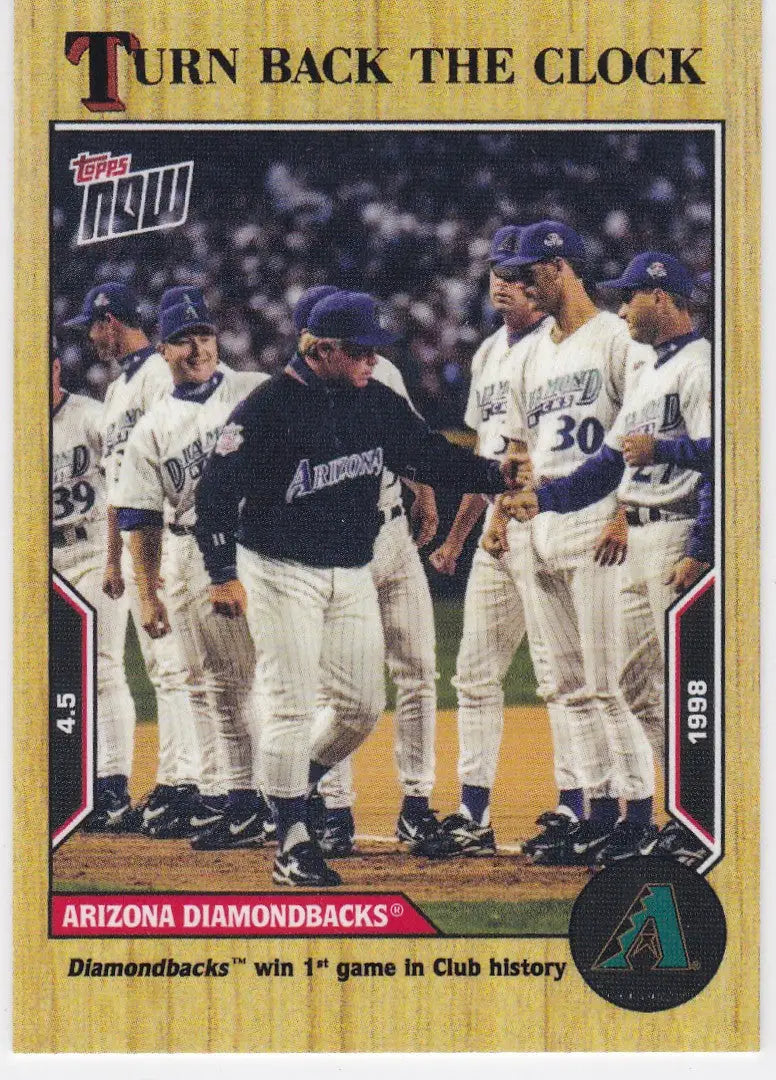 Vintage Arizona Diamondbacks baseball trading card featuring players and coaches from 2022