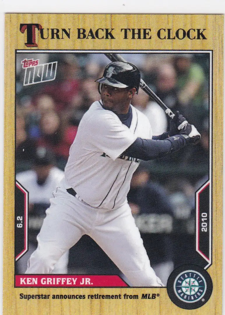 Collectible baseball card of Ken Griffey Jr. from Seattle Mariners 2022 TURN BACK THE CLOCK