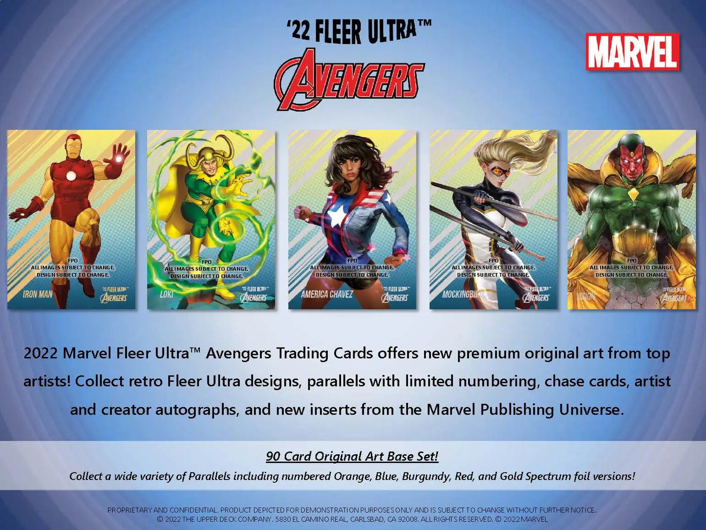 Fleer Ultra Avengers trading cards from Upper Deck Fleer for Marvel collectors