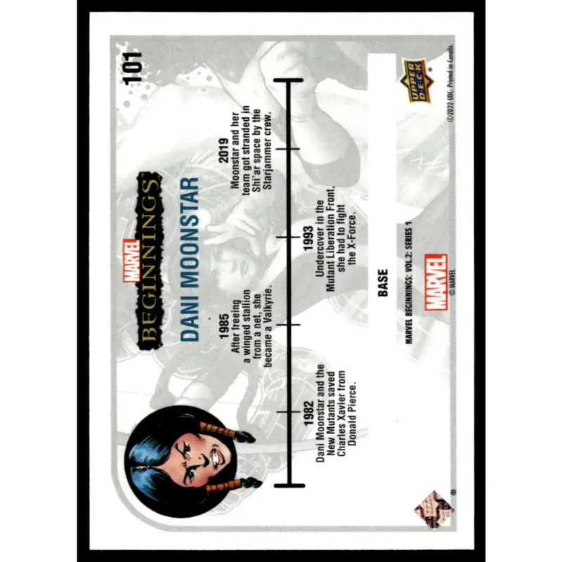 2022 Upper Deck Marvel Beginnings Vol. 2 Series 1 #101 Dani Moonstar NonSport - Marvel Card Single