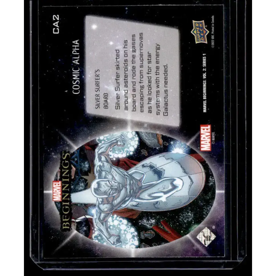 2022 Upper Deck Marvel Beginnings Vol. 2 Series 1 Cosmic Alpha #CA2 Silver Surfer’s Board NM-MT NonSport Card - Marvel