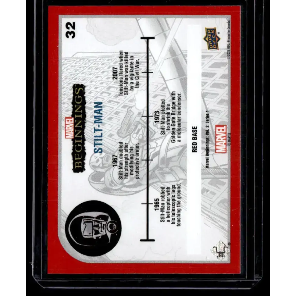 2022 Upper Deck Marvel Beginnings Vol. 2 Series 1 Red Border #32 Stilt-Man NM-MT NonSport Card - Marvel Card Single